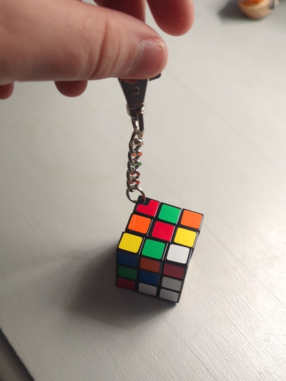Mini Rubik-Style Cube Keychain - Multicolor